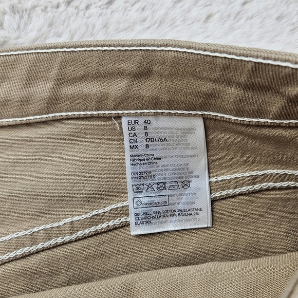 HM Divided Khaki Pocket Skirt US 8 - Picture 5 of 7